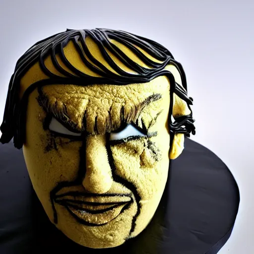 Image similar to the ugliest cake with Donald trumps face on it