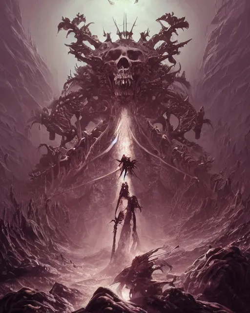 Image similar to The last enemy that shall be destroyed is death, full body image, artwork by artgerm, Luminism, medievil club with spikes, D&D, extraordinary phenomenon, fantasy, intricately detailed, elegant, digital painting, smooth, sharp focus, art by Greg Rutkowski, art by Ruth Asawa, art by Stephan Martiniere, art by Ted Nasmith, art by H.R. Giger