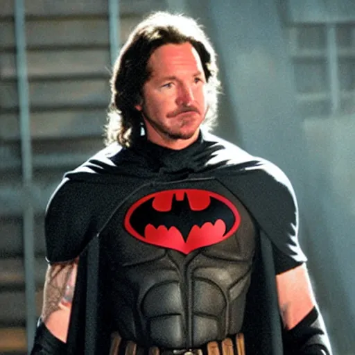 Image similar to still of eddie vedder as batman