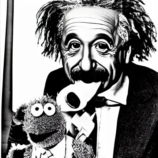 Image similar to Einstein as a Muppet.