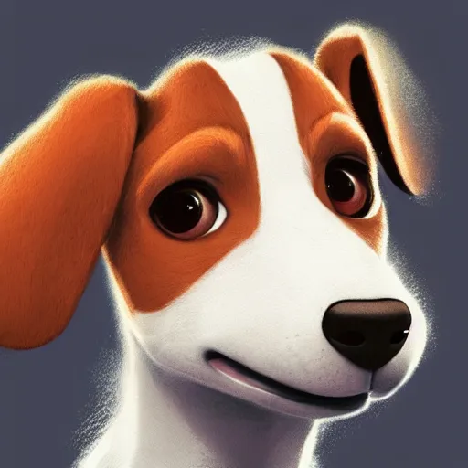 Prompt: jack russel terrier, portrait, focus, highly detailed, zootopia concept art, illustration, sketch by cory loftis