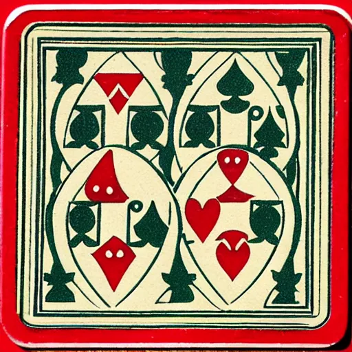 Prompt: playing card back, square