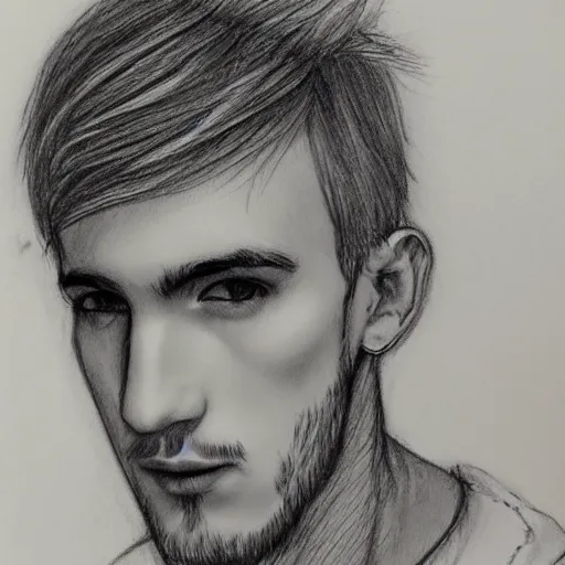 Image similar to professional graphite sketch of lil peep