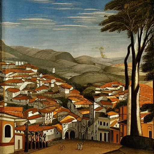 Prompt: ouro preto painted by giovanni antonio canal