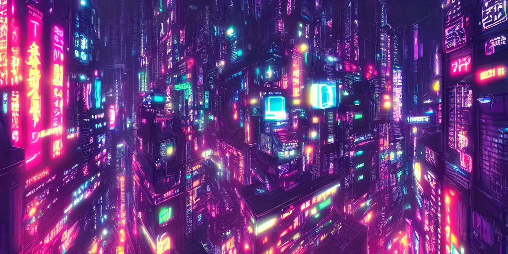 Prompt: cyberpunk city, neo tokyo, social realism, view from eyes, highly detailed, neon colors, artstation, matte, google point of view, illustration, cinematic