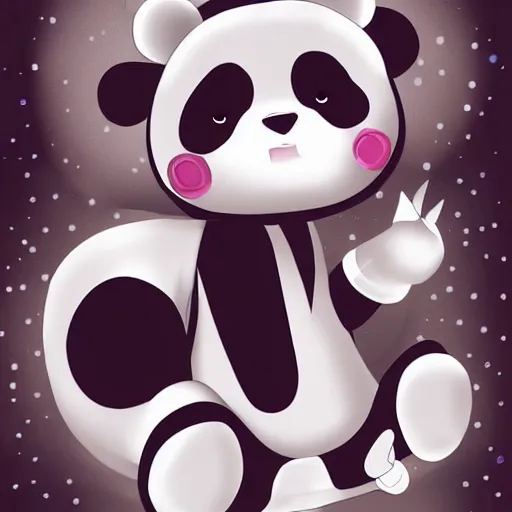 Image similar to cute anthro anime panda, digital art