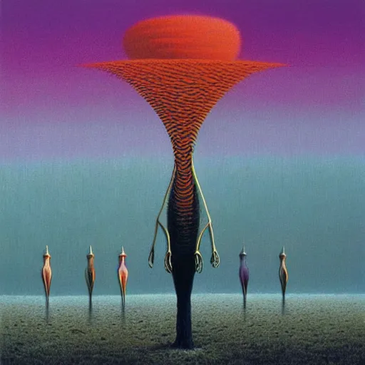 Image similar to tame impala album cover made by zdzisław beksiński