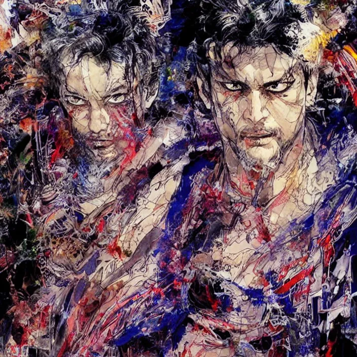 Image similar to burmese _ pdf _ painting _ by _ greg _ ruthowski _ yoshikata _ amano _ yoji _ shinkawa _ alphonse _ murac _ collaborative _ artwork _ beautifully _ drawn