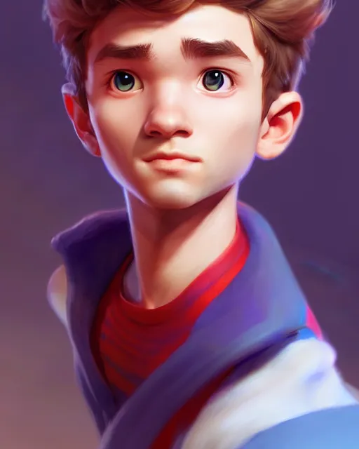 Prompt: character concept art of the wonderboy | | pixar - cute - fine - face, pretty face, realistic shaded perfect face, fine details by stanley artgerm lau, wlop, rossdraws, james jean, andrei riabovitchev, marc simonetti, and sakimichan, trending on artstation
