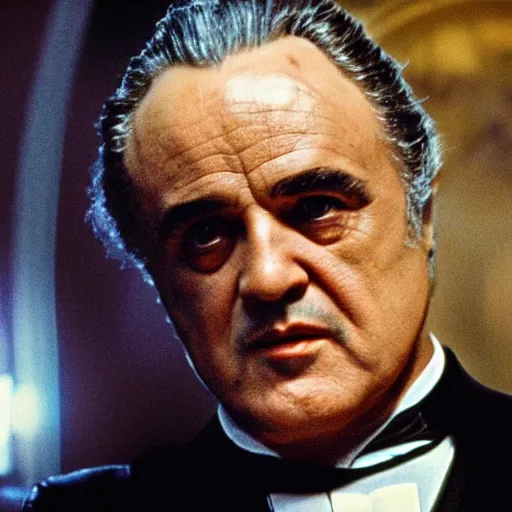 Image similar to film still of vito corleone as Star-Lord from guardians of the galaxy, 4k, insanely detailed, portrait