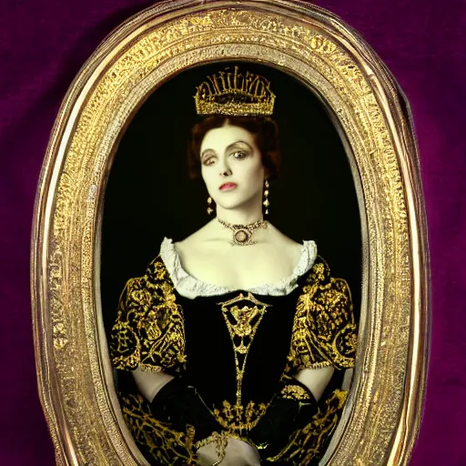 Prompt: portrait of madonna as a royal lady of victorian era, ultra realistic, canon 3 5 mm photography