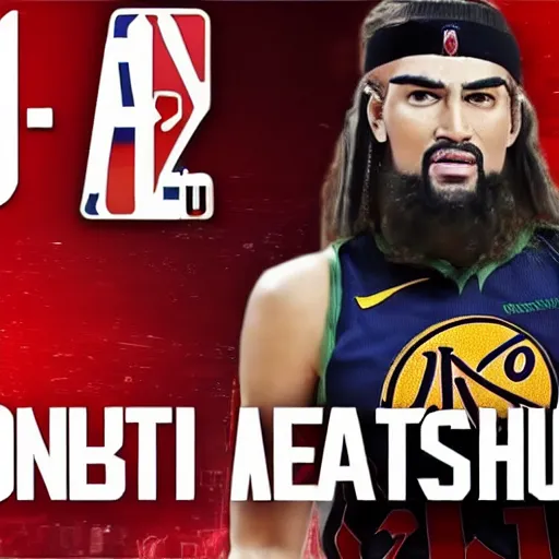 Image similar to youtube livestream of attila the hun playing nba 2 k 2 2