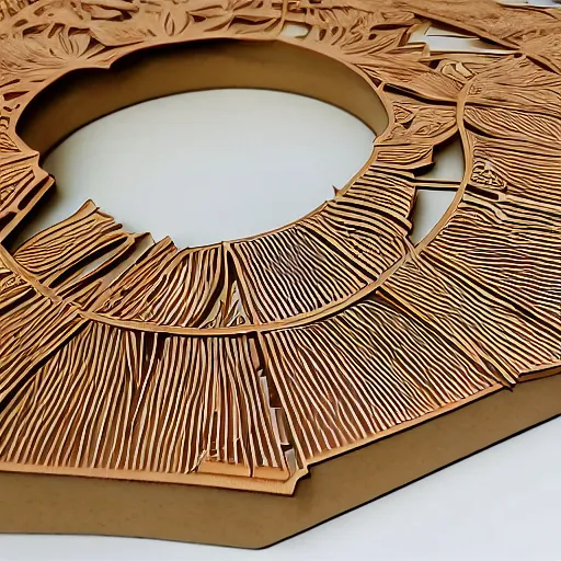 Image similar to layered lasercut wood