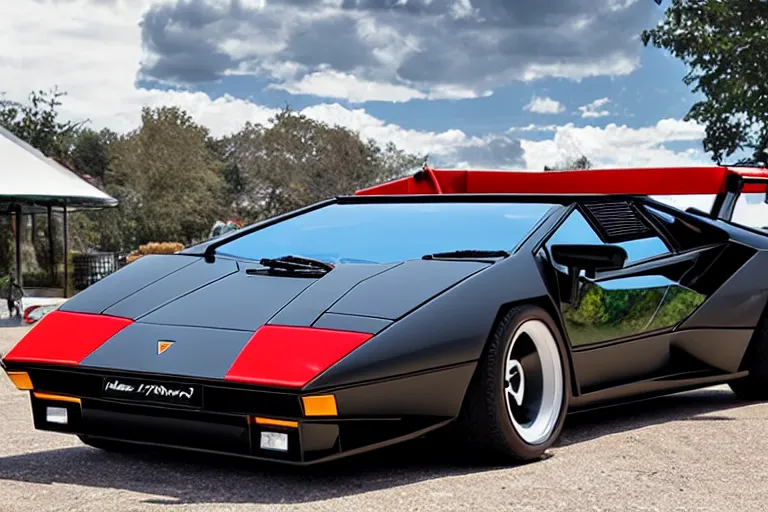 Image similar to wish. com version of a lamborghini countach