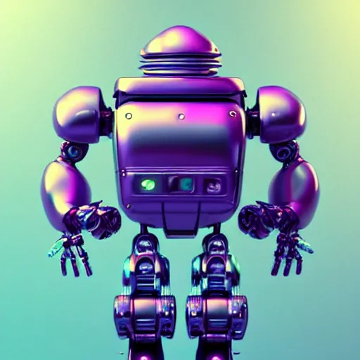 Prompt: 80s futuristic retro robot character, colorful chrome:: by beeple and James Gilleard and Justin Gerard :: ornate, dynamic, particulate, intricate, elegant, highly detailed, centered, artstation, smooth, sharp focus, octane render, 3d