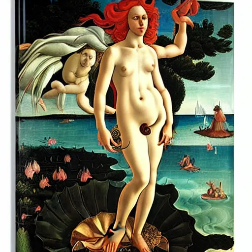 Image similar to Lady Gaga as The Birth of Venus sandro botticelli