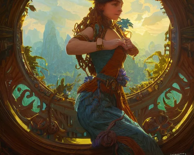 Image similar to photography of fern isabel coppedge, deep focus, d & d, fantasy, intricate, elegant, highly detailed, digital painting, artstation, concept art, matte, sharp focus, illustration, hearthstone, art by artgerm and greg rutkowski and alphonse mucha