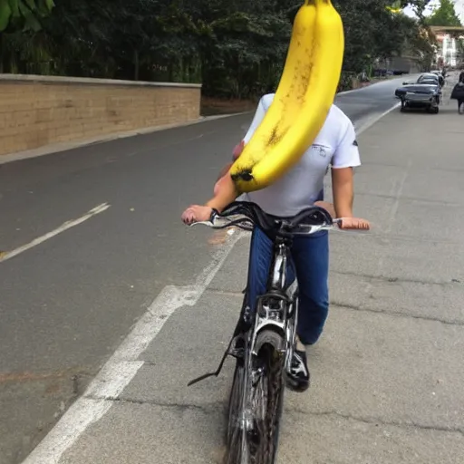 Image similar to a banana on a bike