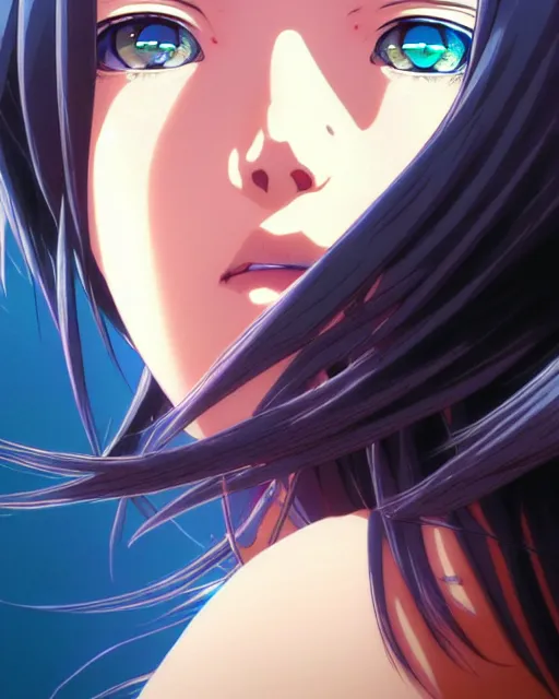 Image similar to An anime goddess of shadows || VERY VERY ANIME!!!, fine-face, audrey plaza, realistic shaded perfect face, fine details. Anime. realistic shaded lighting poster by Ilya Kuvshinov katsuhiro otomo ghost-in-the-shell, magali villeneuve, artgerm, Jeremy Lipkin and Michael Garmash and Rob Rey