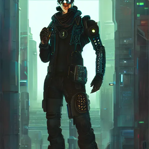 Image similar to Cyberpunk dude, by Sam Hogg