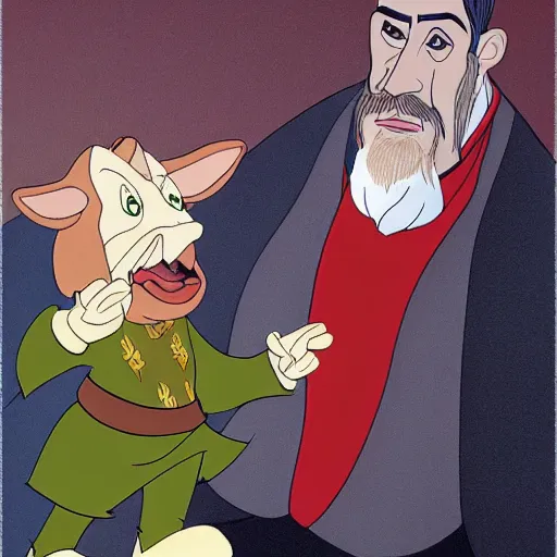 Image similar to stannis baratheon as a disney character