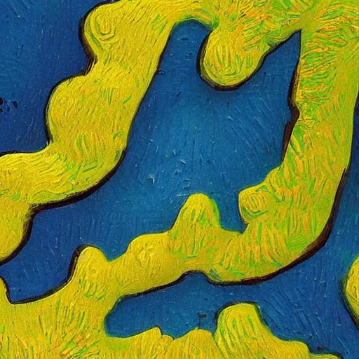 Image similar to rio de janeiro painted by van gogh