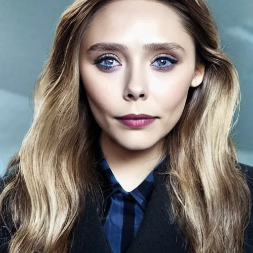 Image similar to elizabeth olsen mixed with gal godot