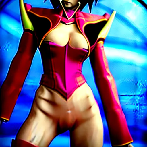 Prompt: sophia from shin megami tensei v as boomerang kuwanger, very detailed, unreal engine, psx graphics, 3 5 mm still photo