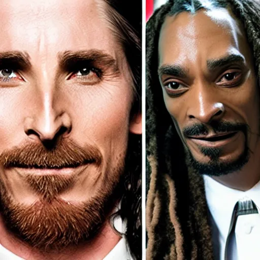 Image similar to christian bale as snoop dogg