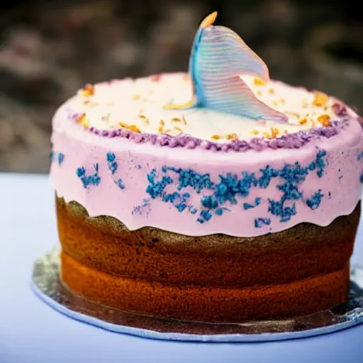 Image similar to mermaid cake, advertisement, food photography,