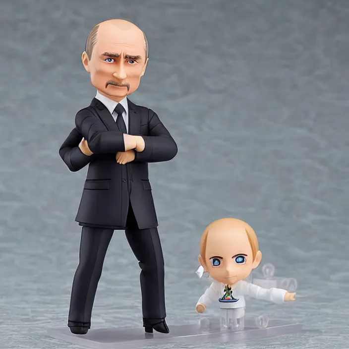 Image similar to Vladimir Putin, An anime Nendoroid of Vladimir Putin, figurine, detailed product photo