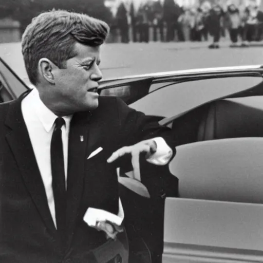 Prompt: jfk shooting george bush