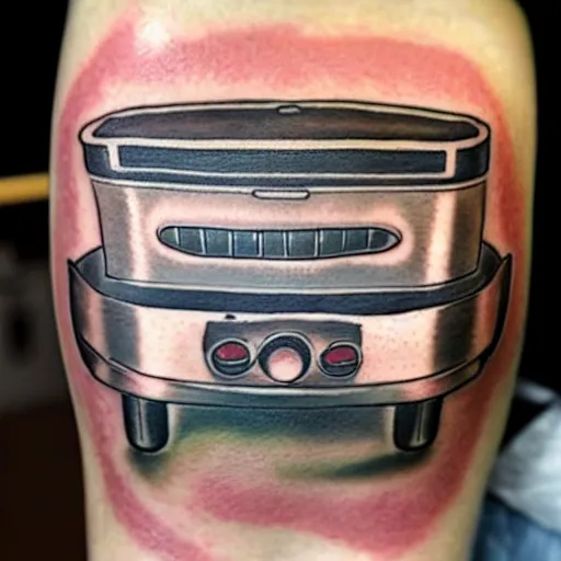 Prompt: toaster tattoo