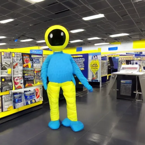 Image similar to alien found a best buy store