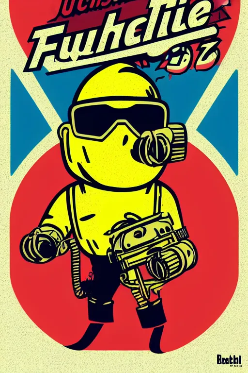 Image similar to fallout 7 6 retro futurist illustration art by butcher billy, sticker, colorful, illustration, highly detailed, simple, smooth and clean vector curves, no jagged lines, vector art, smooth andy warhol style