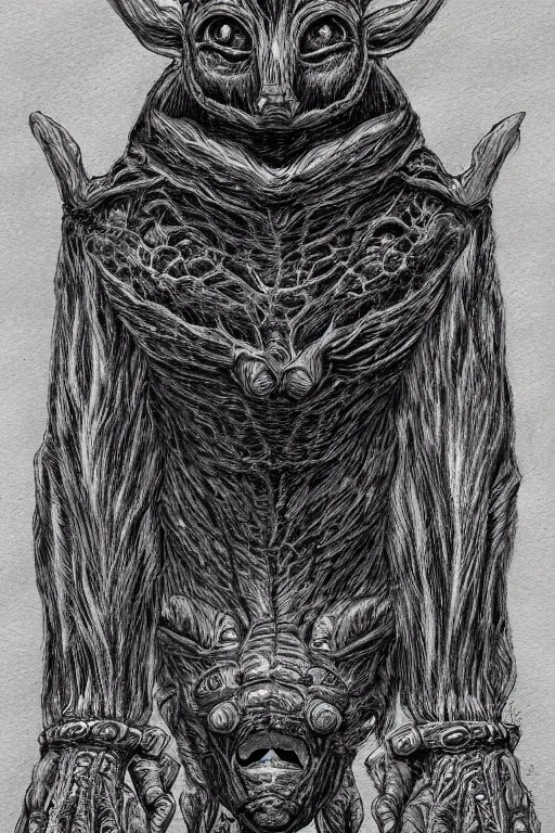 Prompt: mole humanoid monster, symmetrical, highly detailed, digital art, sharp focus, trending on art station, kentaro miura manga art style