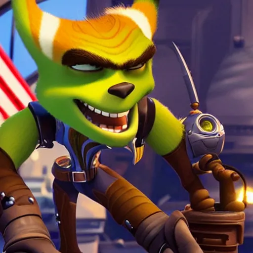 Image similar to trump in ratchet and clank