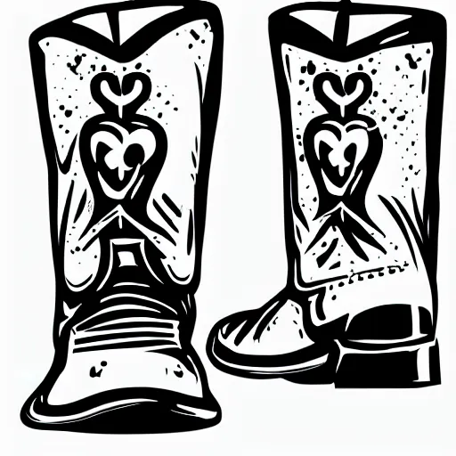 Image similar to i'll knock ya boots, digital art, iconic icon, 2 d vector logo, cartoon, t - shirt design