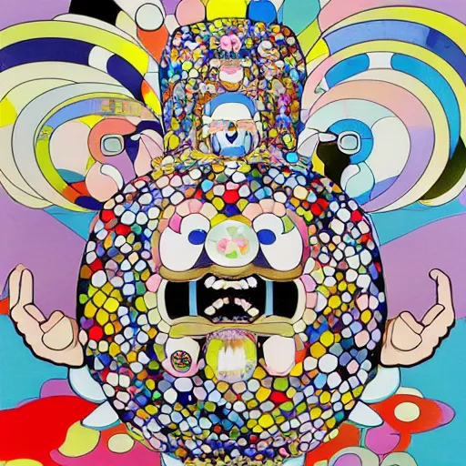 Prompt: First Sighting of the Elusive Seacrawler - part of a series by takashi murakami