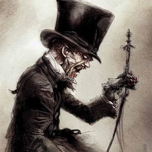 Image similar to jack the ripper high resolution, high quality, by jean - baptiste monge