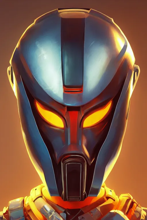 Image similar to epic mask helmet robot ninja portrait stylized as fornite style game design fanart by concept artist gervasio canda, behance hd by jesper ejsing, by rhads, makoto shinkai and lois van baarle, ilya kuvshinov, rossdraws global illumination radiating a glowing aura global illumination ray tracing hdr render in unreal engine 5