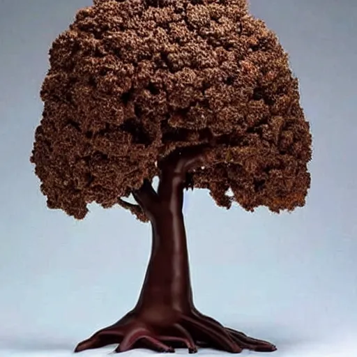 Image similar to a tree made out of chocolate, realistic, detailed,