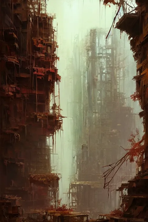 Prompt: (((((a ramshackle manhattan brick brownstone deep in the forest))))) by Eytan Zana!!!!!!!!!!!!!!!!!!!!!!!!!!!