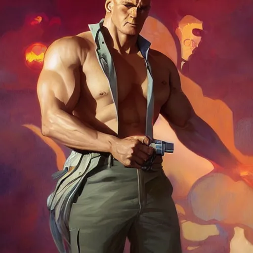 Image similar to doc savage, painted character portrait, highly detailed, digital painting, artstation, concept art, sharp focus, illustration, art by artgerm and greg rutkowski and alphonse mucha