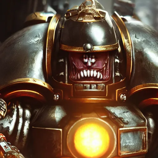 Image similar to very sad crying guardsman in a space hulk from warhammer 4 0 k darktide : : octane render, unreal engine 5, cinematic lighting : : face close up, crying eyes