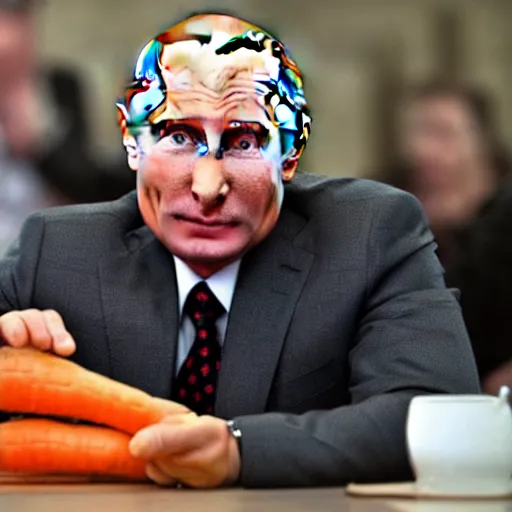 Prompt: putin eating a carrot