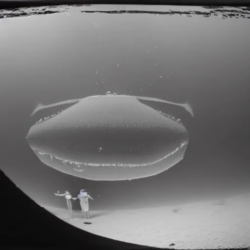 Prompt: underwater bigfin squid found footage real photography