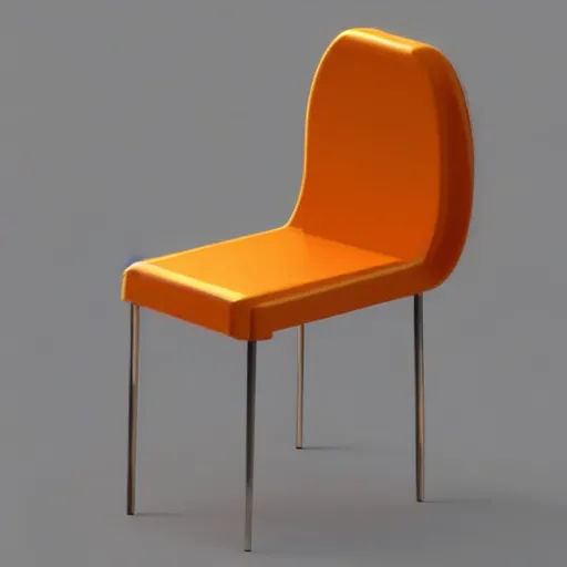Image similar to 3 d object of chair, isometric game, isometric art, centralised, mohamed chahin, blender cycles render, solid colours material, no background and shadows