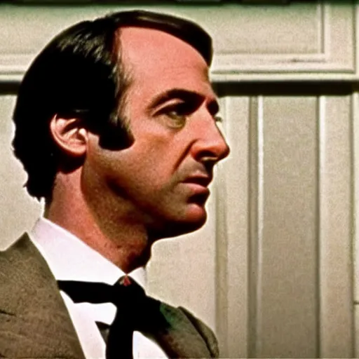 Prompt: A still of Saul Goodman in The Godfather (1972)