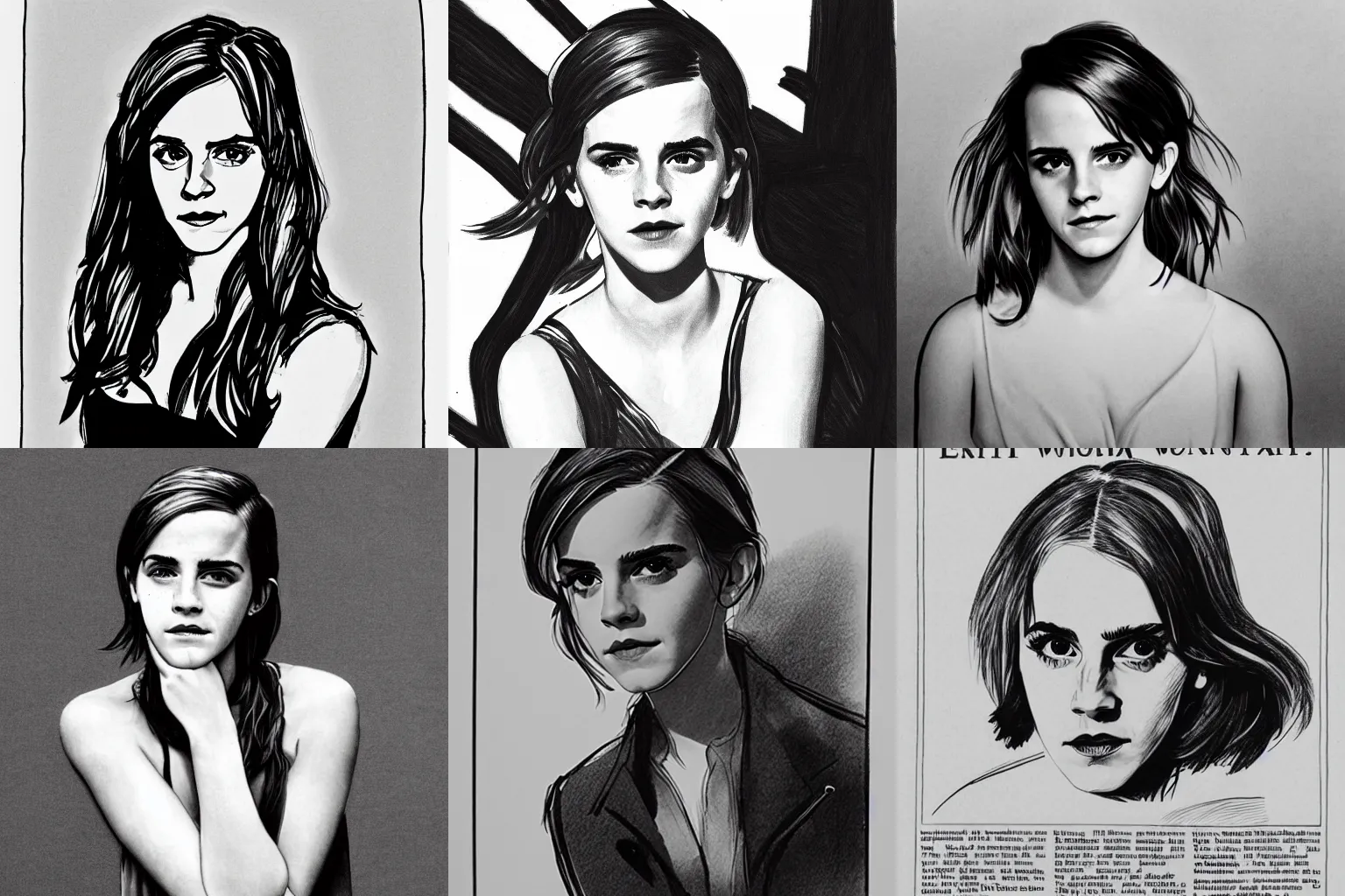 Prompt: emma watson by mort drucker